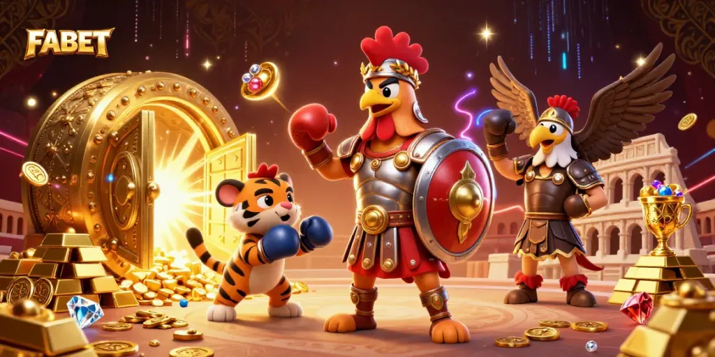 Engage in exciting betting opportunities with FABET, showcasing vibrant casino elements.