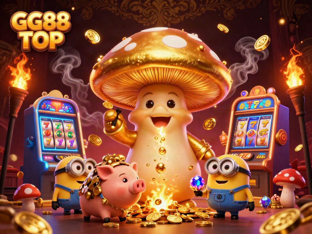 Experience the exciting world of GG88 TOP with colorful slot machines and magical treasures.