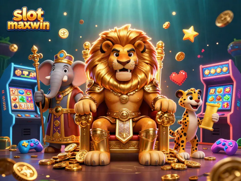 Experience thrilling wins with slot maxwin visualized through vibrant 3D characters and casino elements.