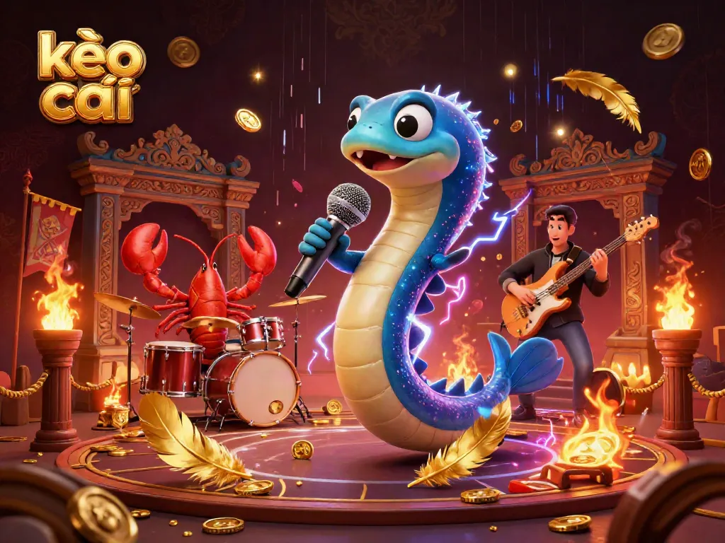 Experience the thrill of kèo nhà cái in a lively underwater casino with vibrant characters.