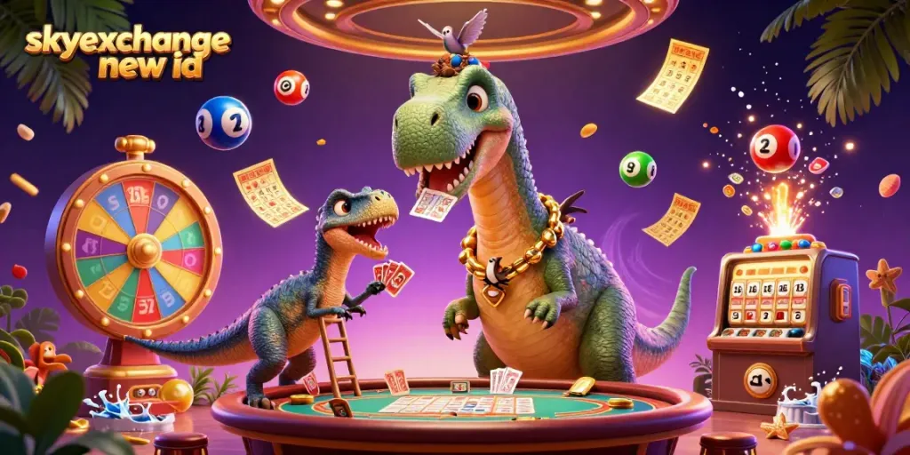 Experience the thrill of winning with skyexchange new id in an action-packed casino scene featuring vibrant characters.