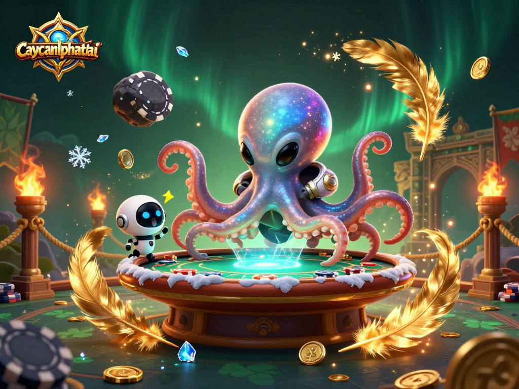Play with caycanhphattai's exciting holographic poker table setup, featuring a dynamic alien theme.