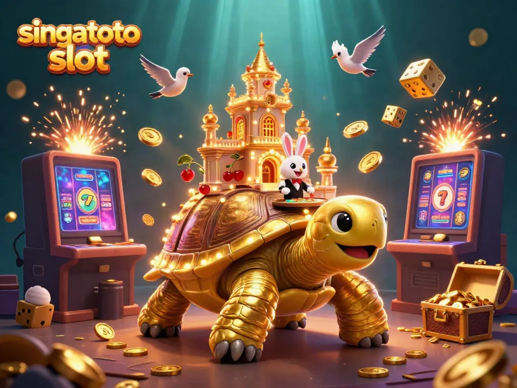 Experience thrilling wins with singatoto slot surrounded by rich, vibrant casino elements.