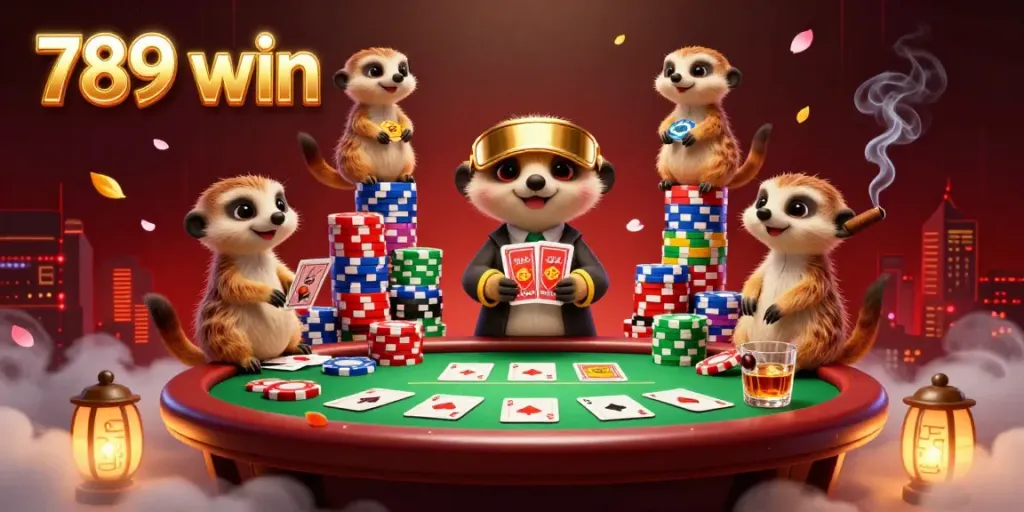 Experience the lively 789 win casino with adorable meerkats managing games and playful elements for gamblers.