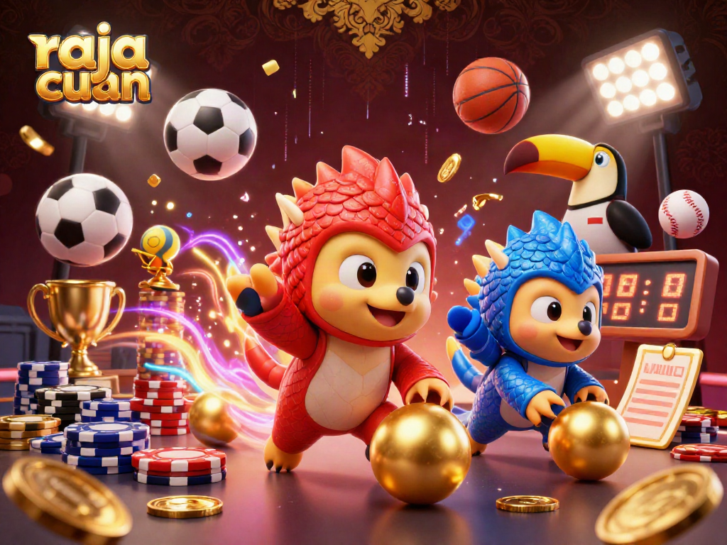 Celebrate raja cuan with vibrant pangolins and dynamic gambling elements in a rich 3D illustration.