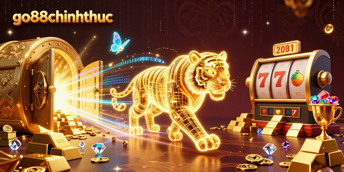 Experience the thrills of go88chinhthuc with the golden tiger and vibrant casino treasures.