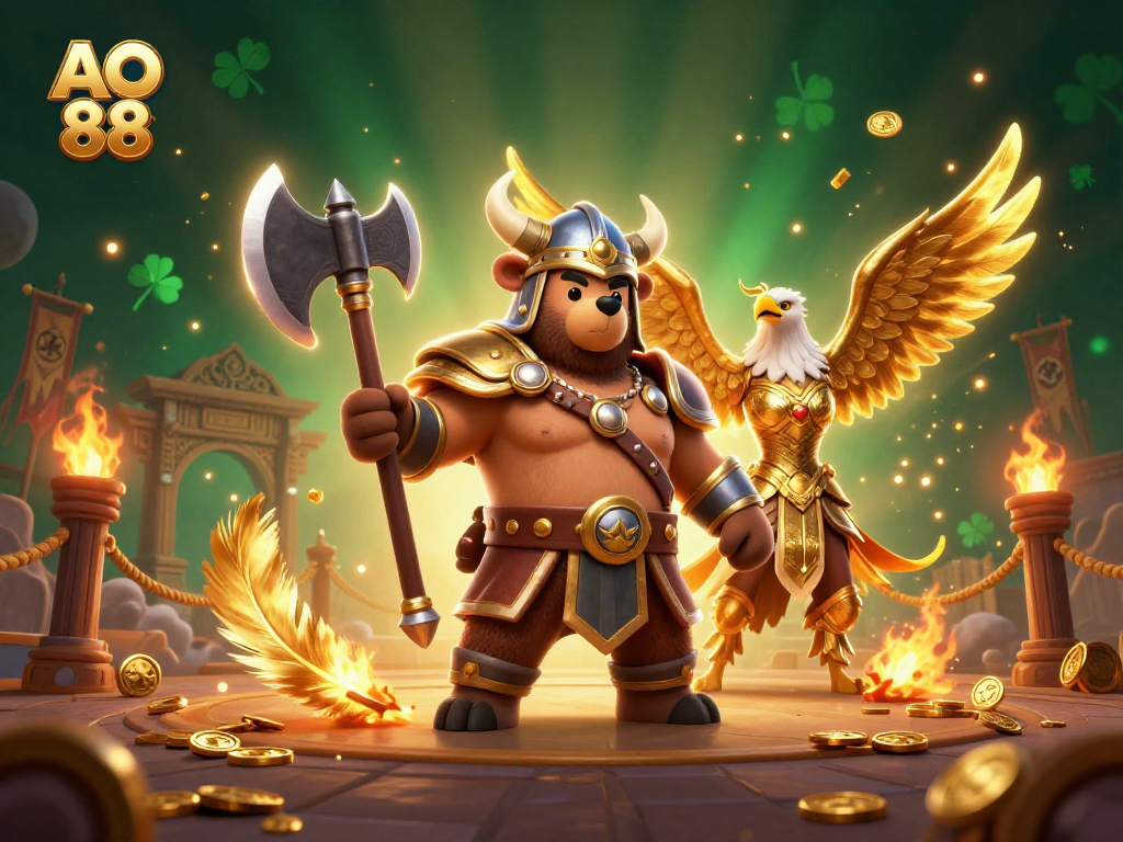 Experience thrilling gameplay at AO 88 with vibrant characters and dynamic elements in an exciting casino scene.