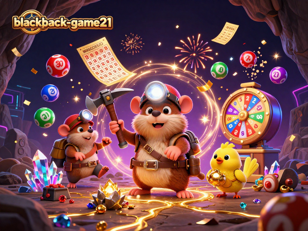 Experience the thrill of blackjack-game21 with vibrant characters and dynamic casino elements.