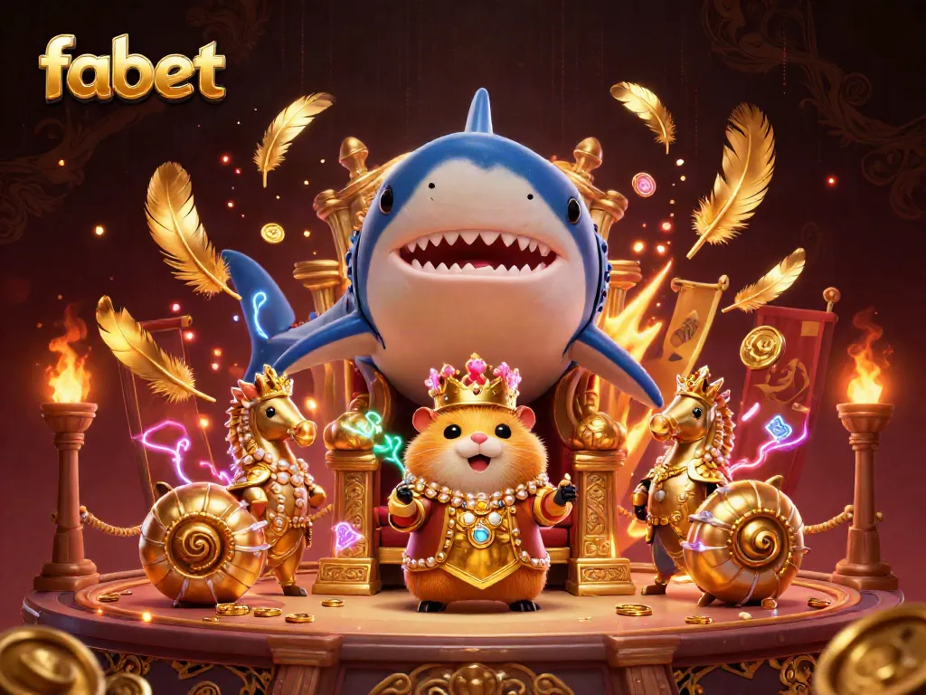 Experience thrilling gaming at fabet with a vibrant illustration of epic casino battles.