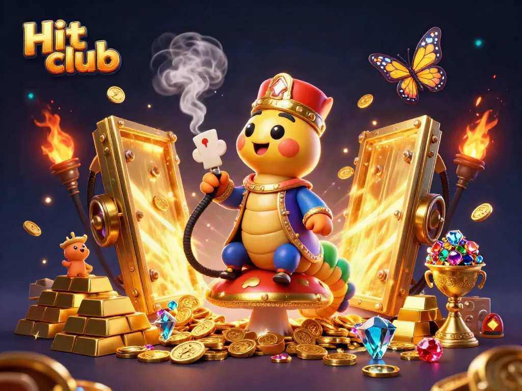 Engage in the thrilling action at Hit club, where vibrant casino elements and 3D characters create an enticing gaming atmosphere.