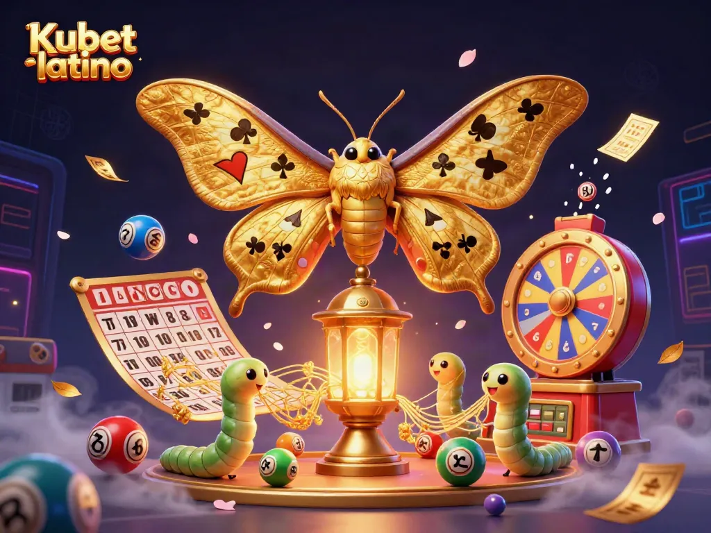 Experience vivid casino excitement with Kubet latino featuring dynamic lottery elements and a 3D moth.