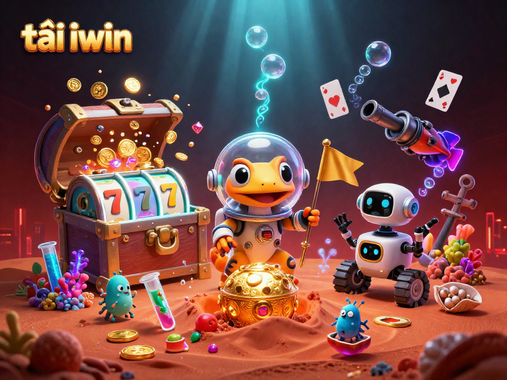 Engage with excitement through tải iwin as our Martian gecko discovers a golden casino.