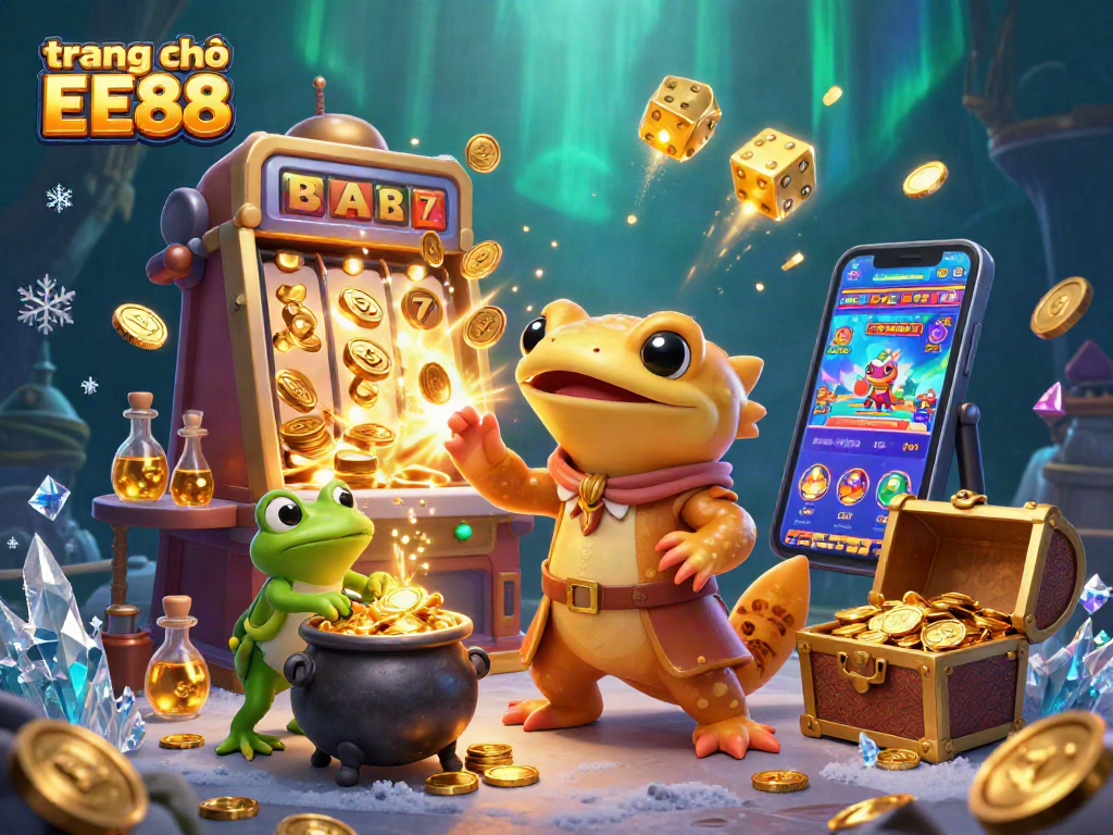 Transmute gold on the trang chủ EE88 platform in a vibrant casino scene