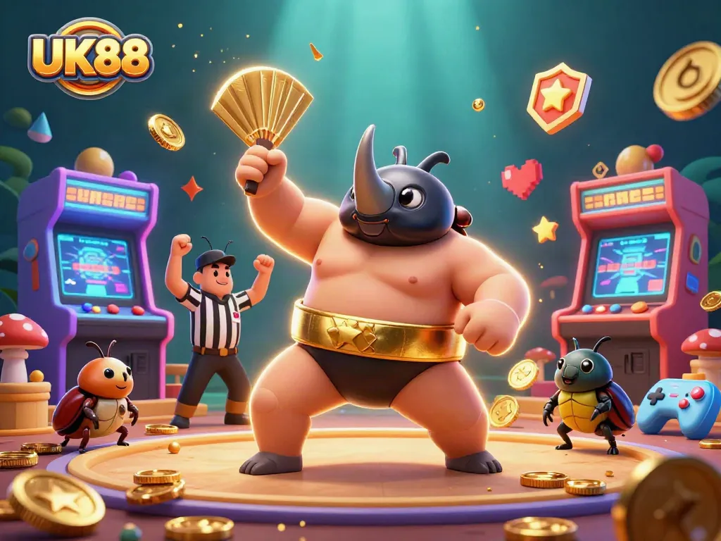 Experience thrilling gameplay at UK88 with a vibrant casino scene showcasing engaging characters and dynamic elements.